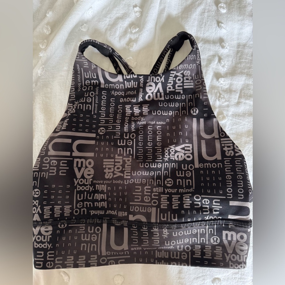 lululemon athletica Black and White Graphic Tank Top